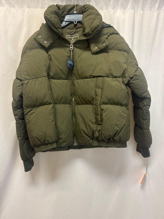 Coat Puffer & Quilted By Lucky Brand In Green, Size: M