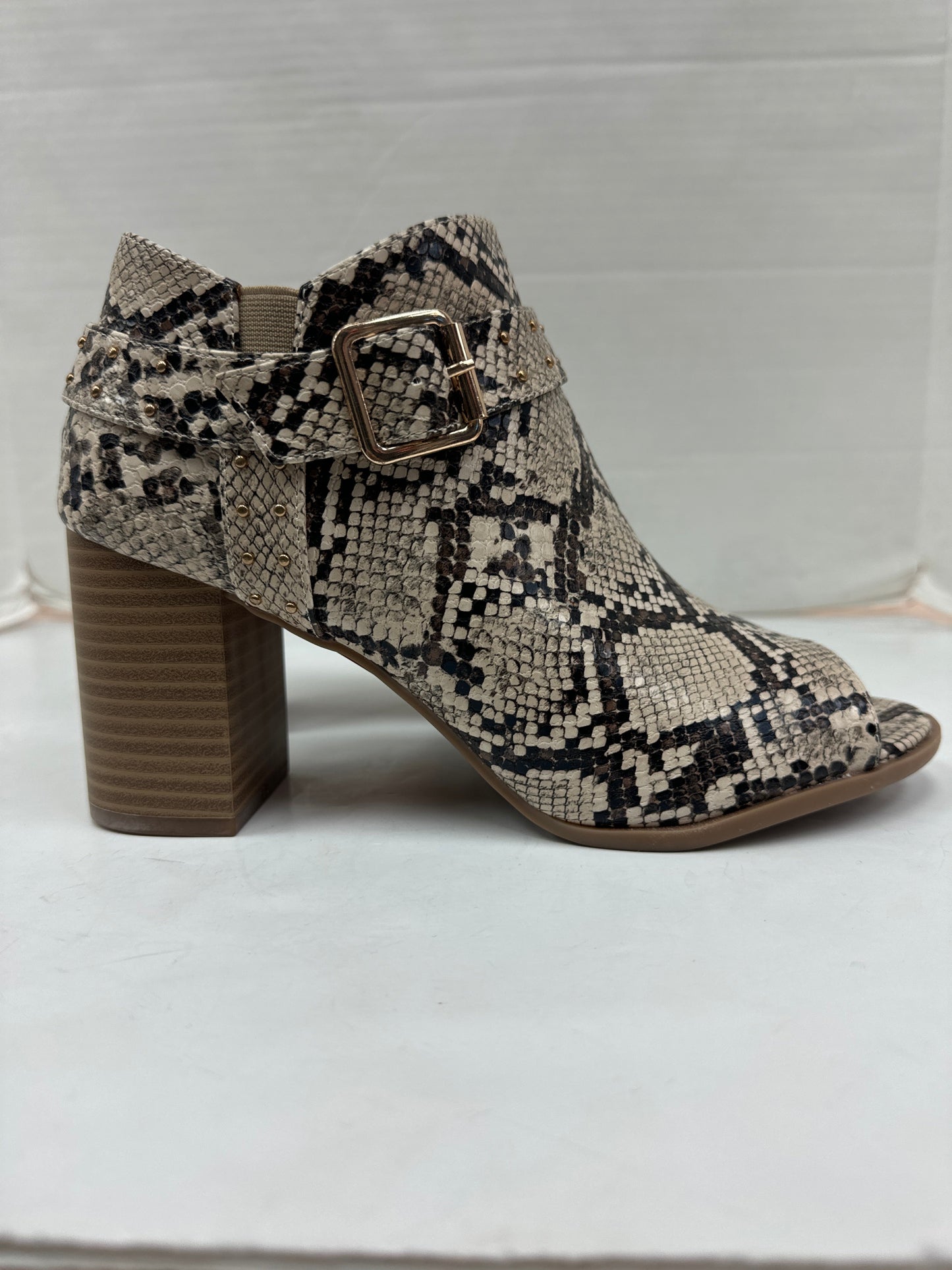 Shoes Heels Block By Clothes Mentor In Snakeskin Print, Size: 8