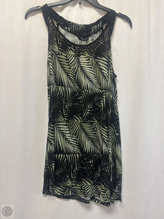 Top Sleeveless By Cable And Gauge In Black & Green, Size: M