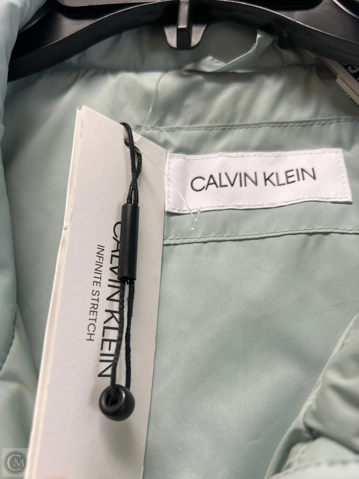 Coat Puffer & Quilted By Calvin Klein In Blue, Size: S