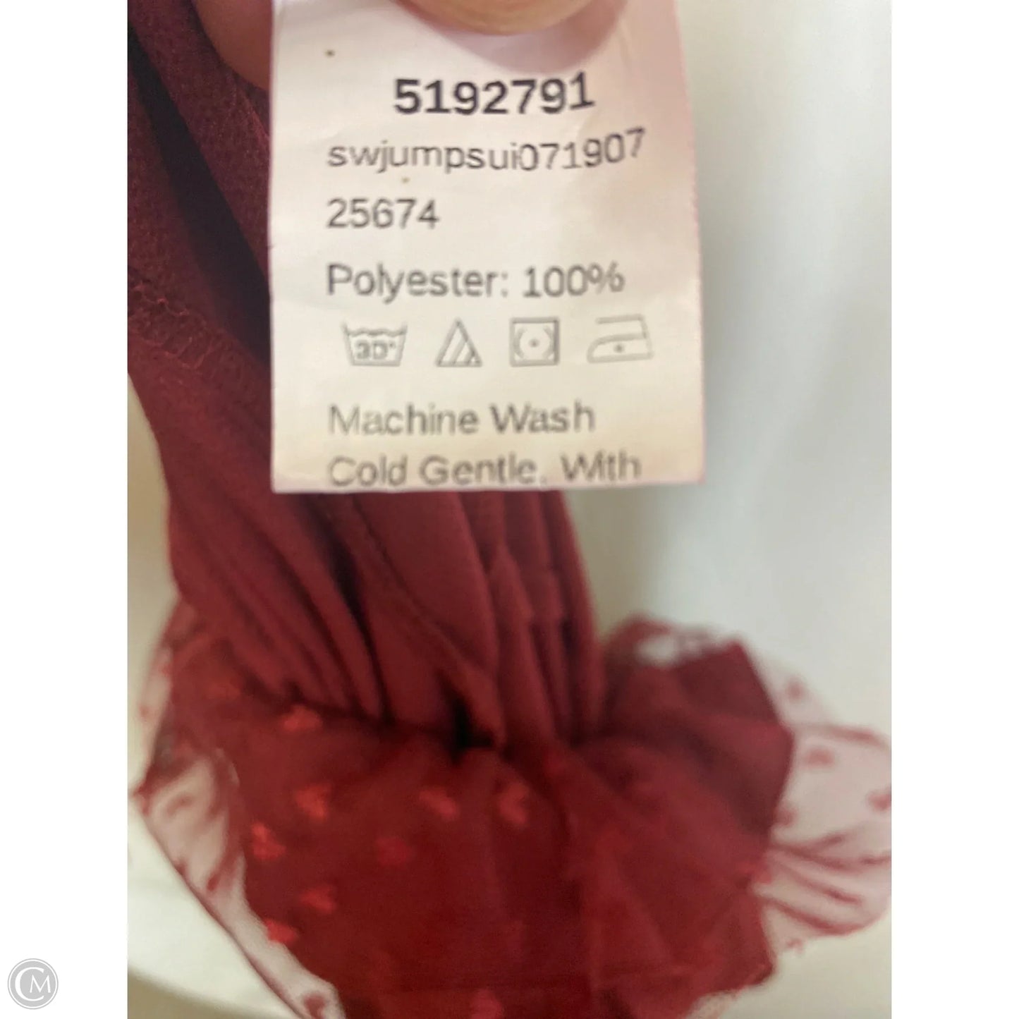 Jumpsuit By Shein In Maroon, Size: 3x