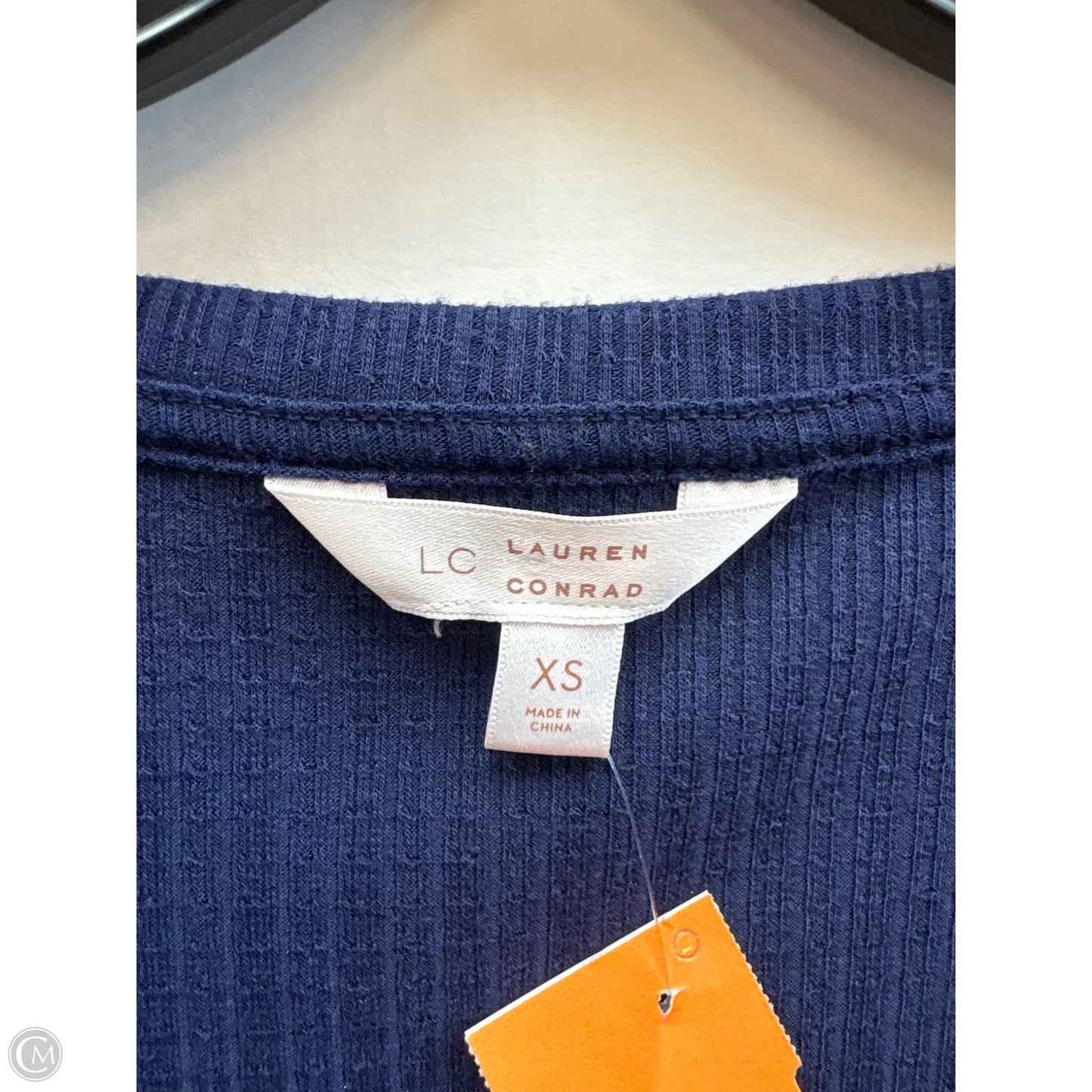 Top Short Sleeve By Lc Lauren Conrad In Navy, Size: Xs