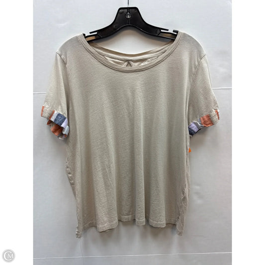 Top Short Sleeve By New York And Co In Beige, Size: L