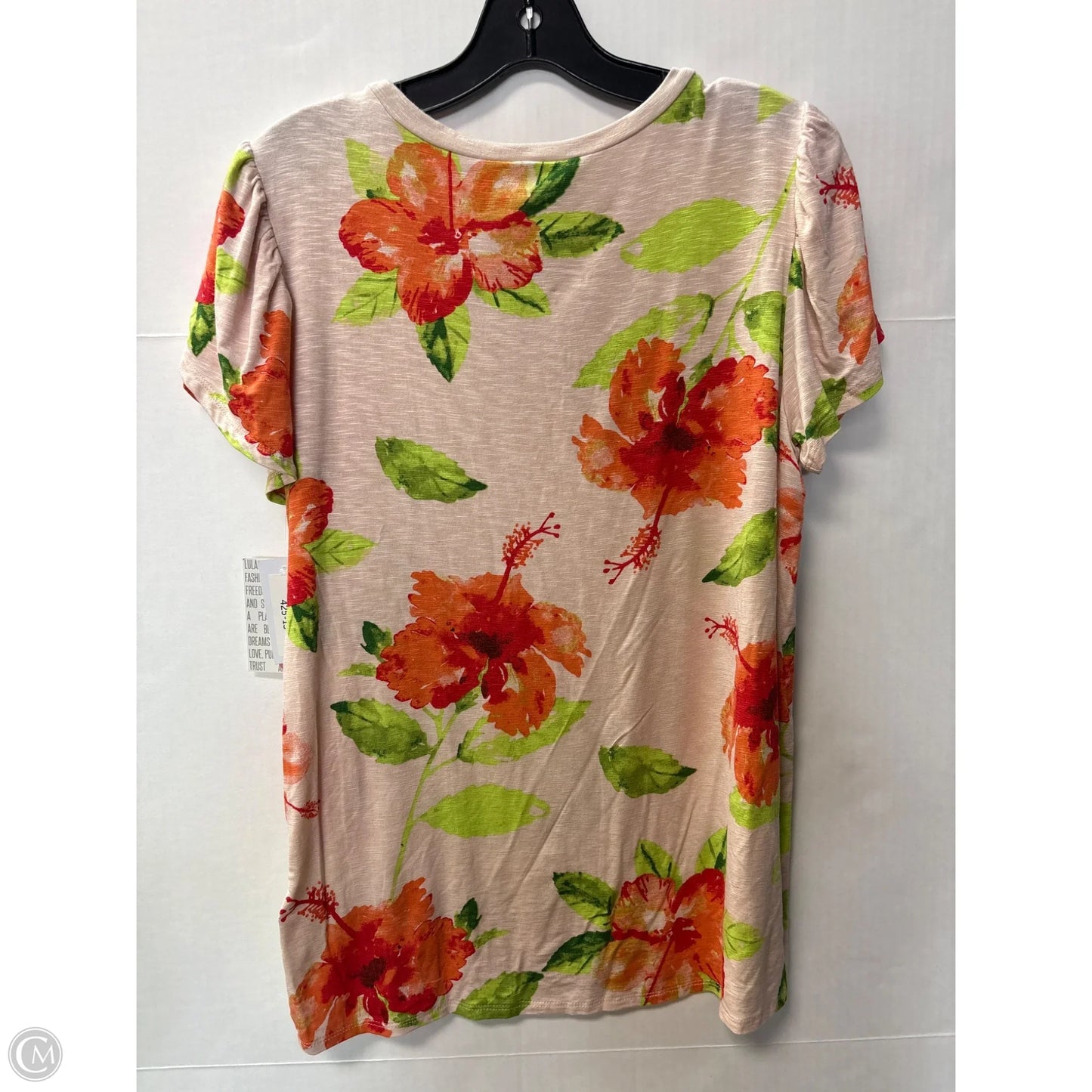 Top Short Sleeve By Lularoe In Peach, Size: S
