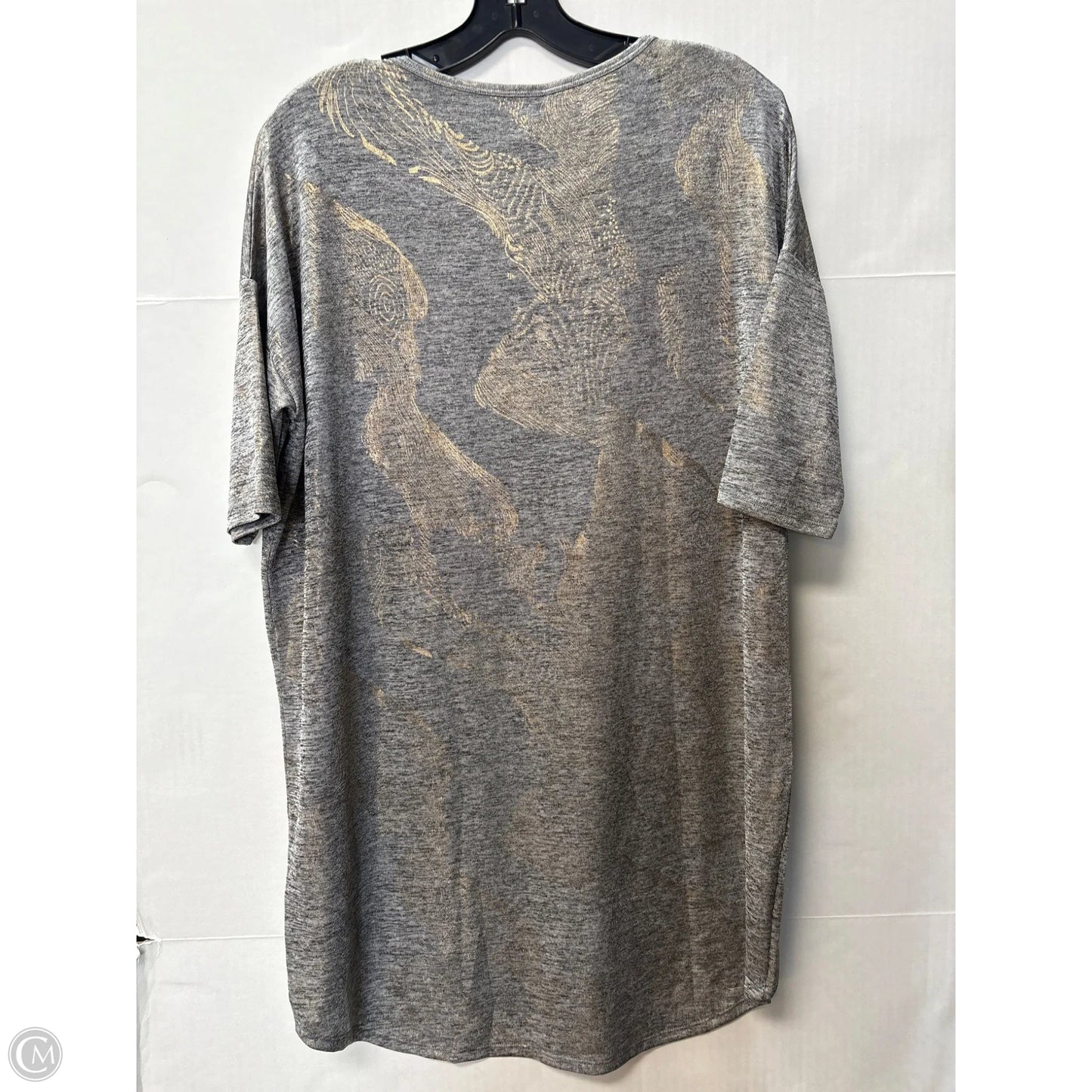 Top Short Sleeve By Lularoe In Silver, Size: Xs