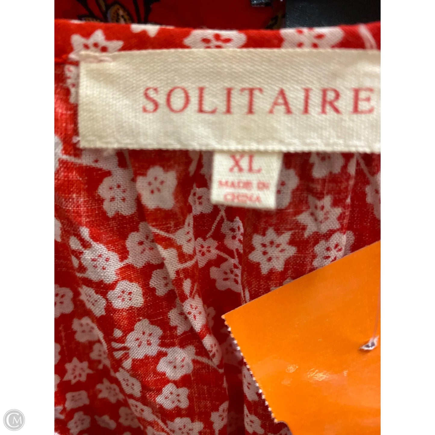 Top Long Sleeve By Solitaire In Red, Size: Xl