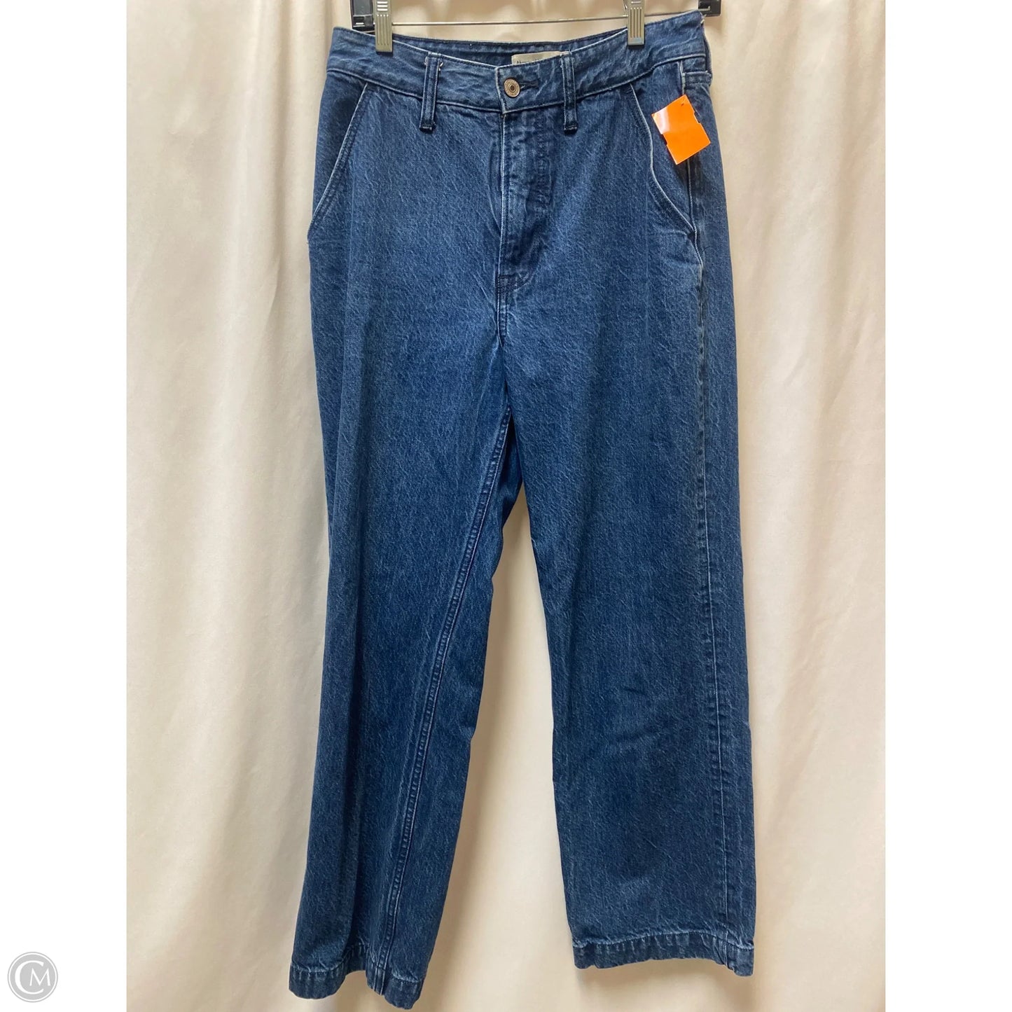 Jeans Wide Leg By Abercrombie And Fitch In Blue Denim, Size: 2p