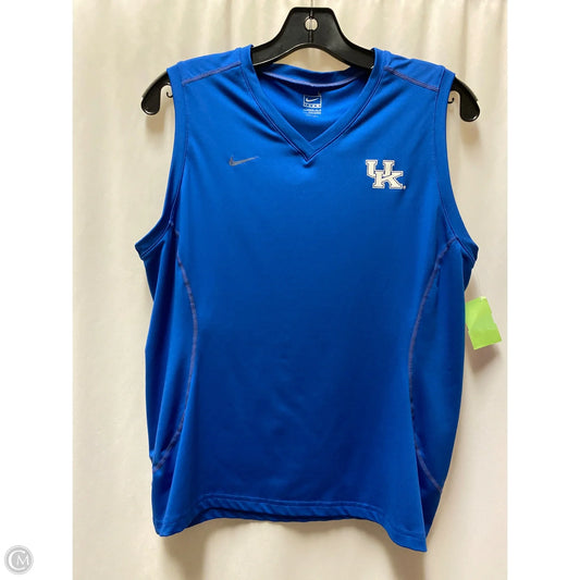 Athletic Tank Top By Nike In Blue, Size: L