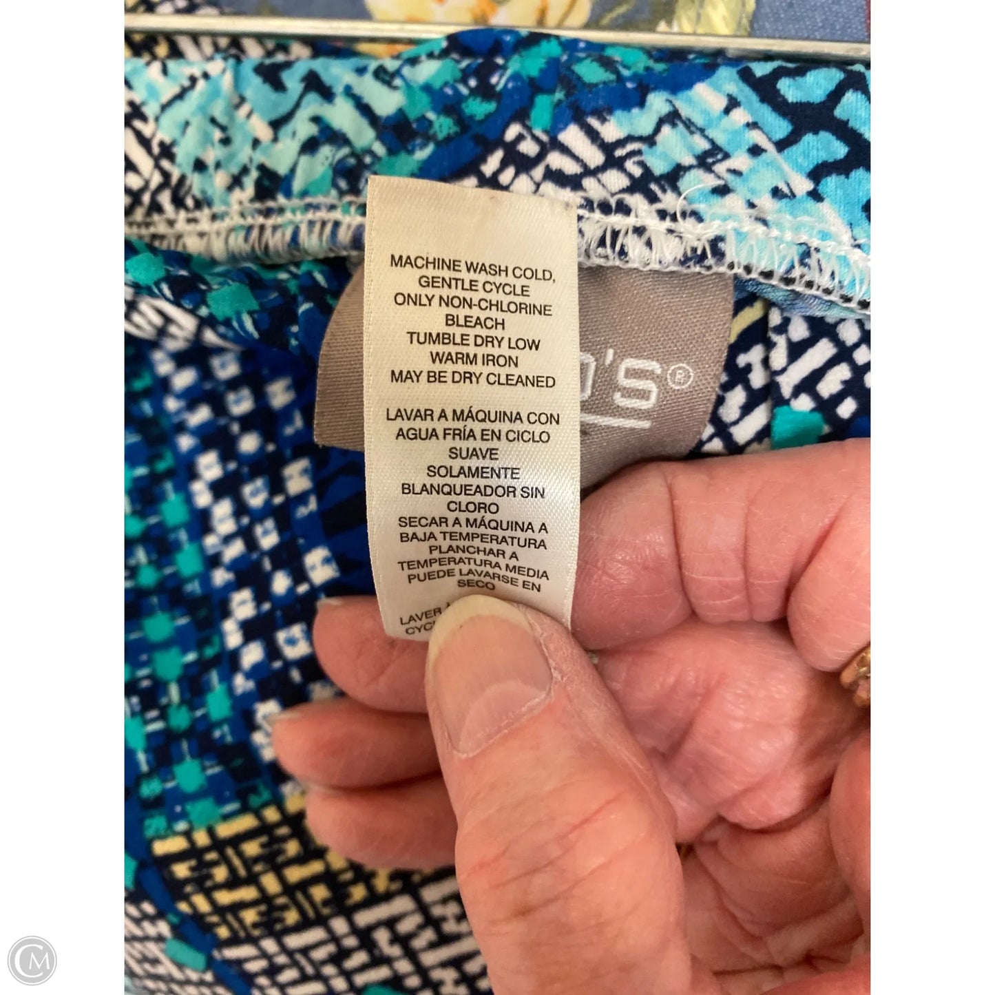 Pants Wide Leg By Chicos In Blue, Size: L