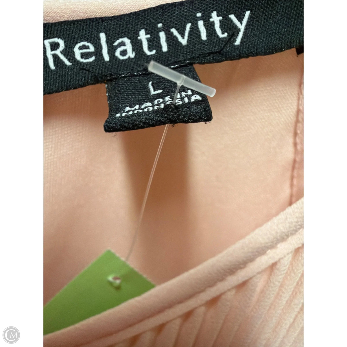 Top 3/4 Sleeve By Relativity In Pink, Size: L