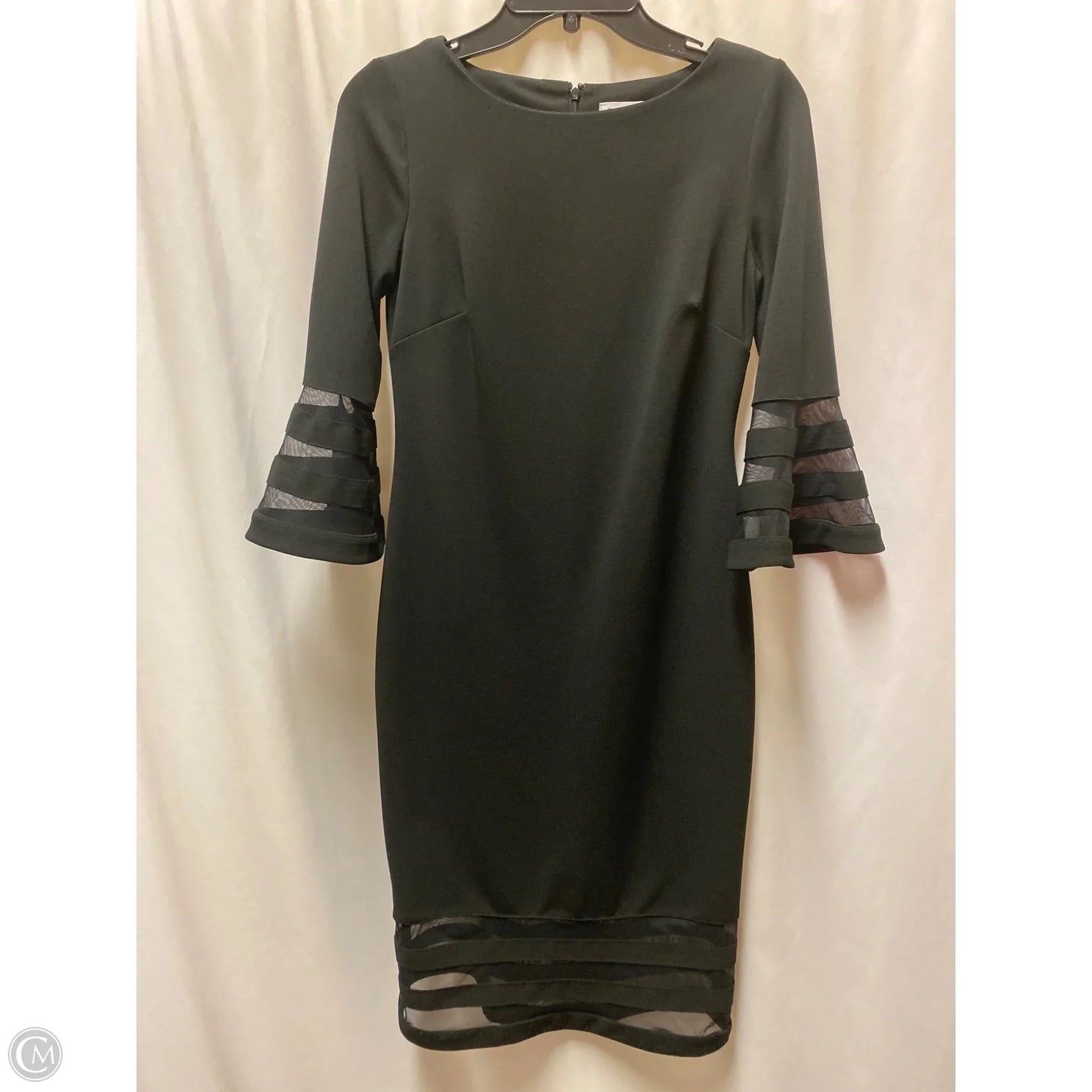 Dress Casual Midi By Calvin Klein In Black, Size: S