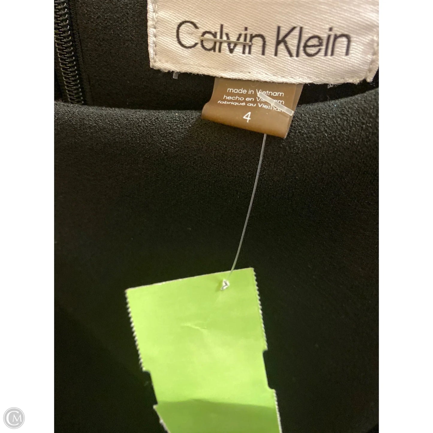 Dress Casual Midi By Calvin Klein In Black, Size: S