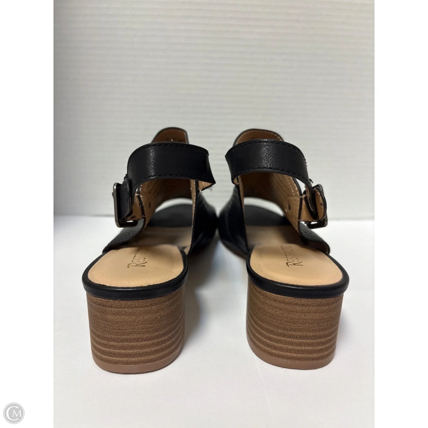 Sandals Heels Block By Restricted In Black, Size: 9