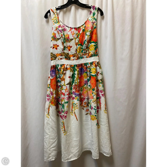 Dress Casual Midi By Clothes Mentor In White, Size: M