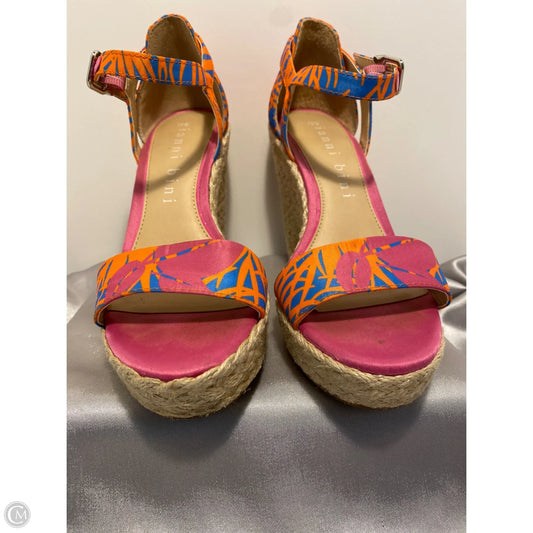 Sandals Heels Wedge By Gianni Bini In Pink, Size: 7