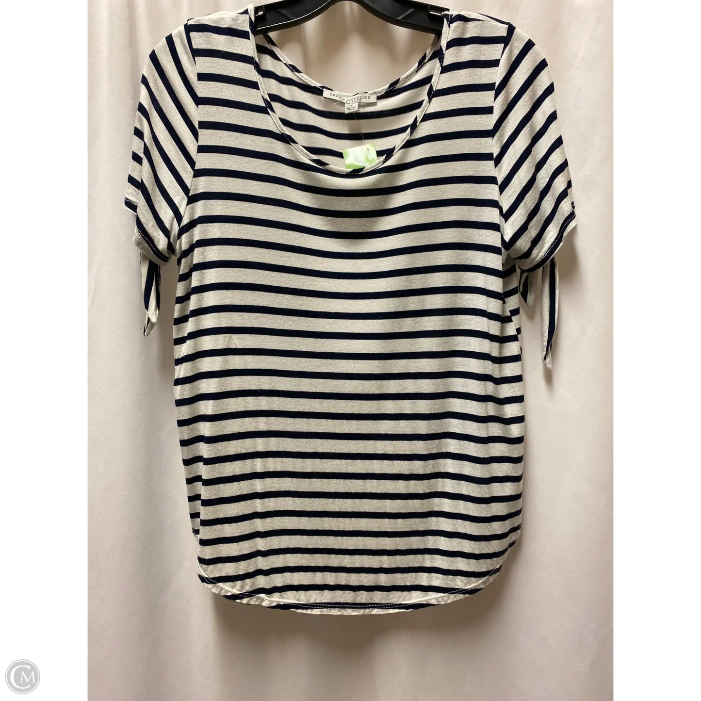 Top Short Sleeve By Green Envelope In Navy, Size: S