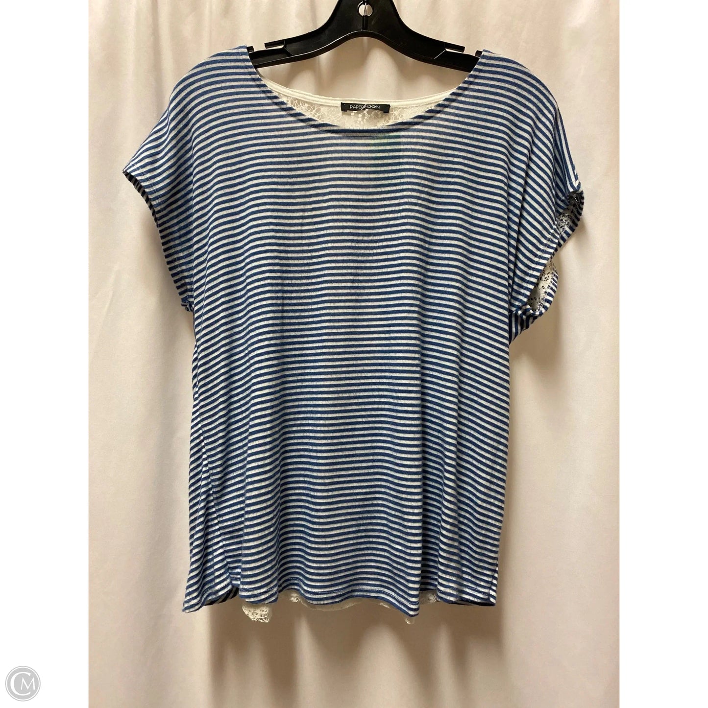 Top Short Sleeve By Papermoon In Blue, Size: S