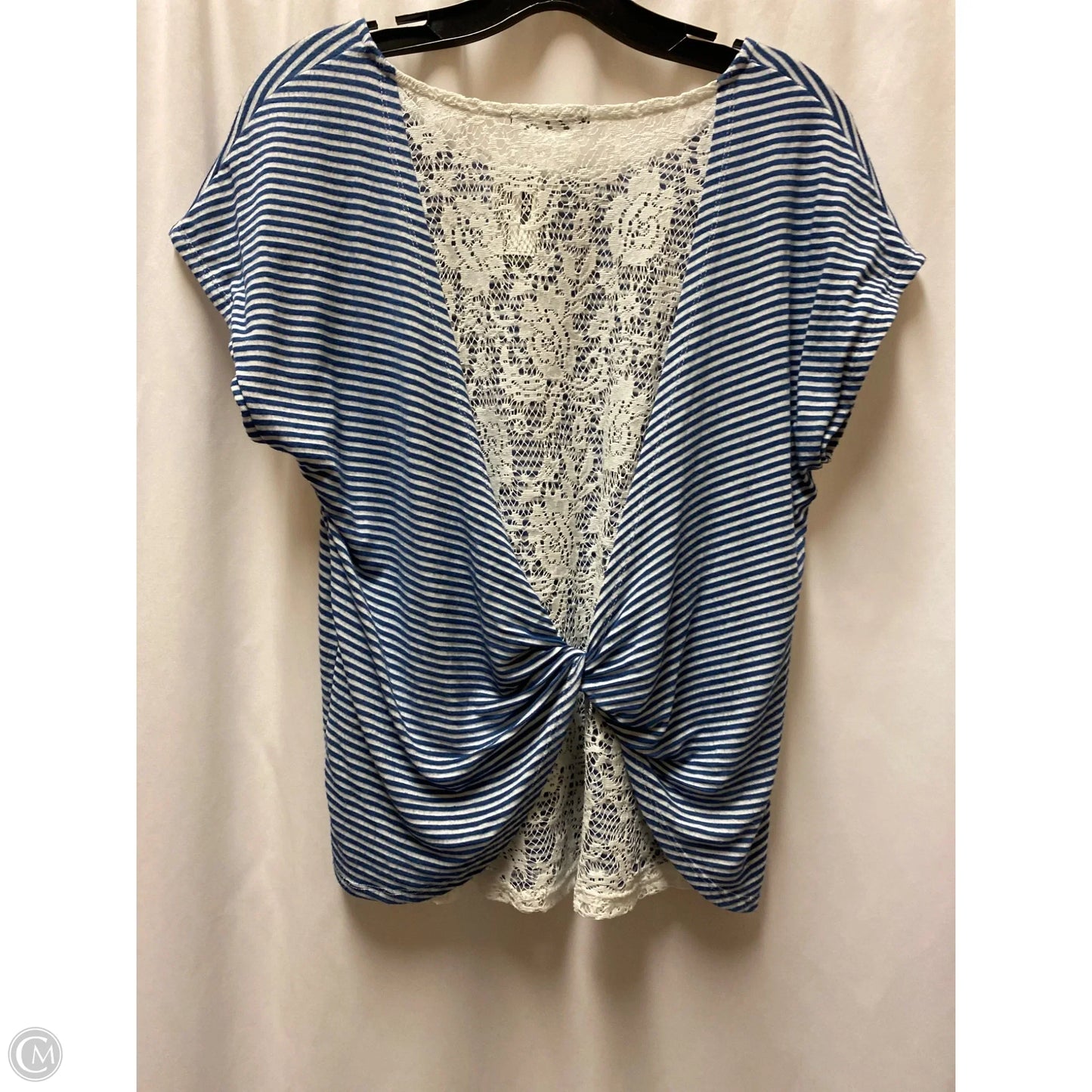Top Short Sleeve By Papermoon In Blue, Size: S