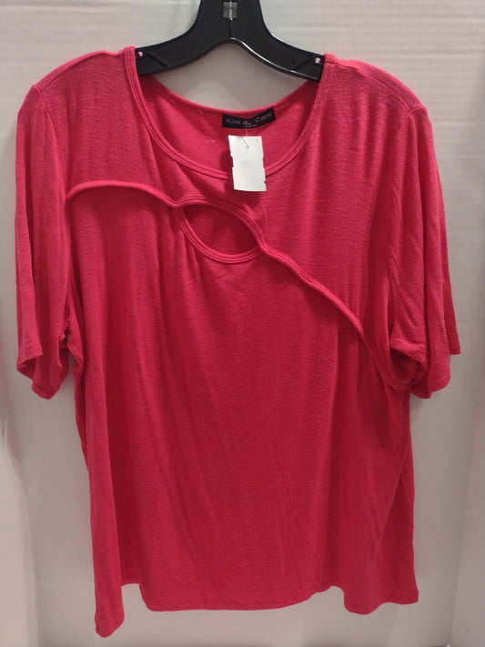 Top Short Sleeve By Kim & Cami  Size: Xl