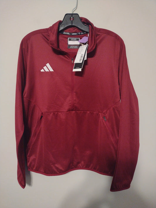 Athletic Top Long Sleeve Collar By Adidas  Size: S