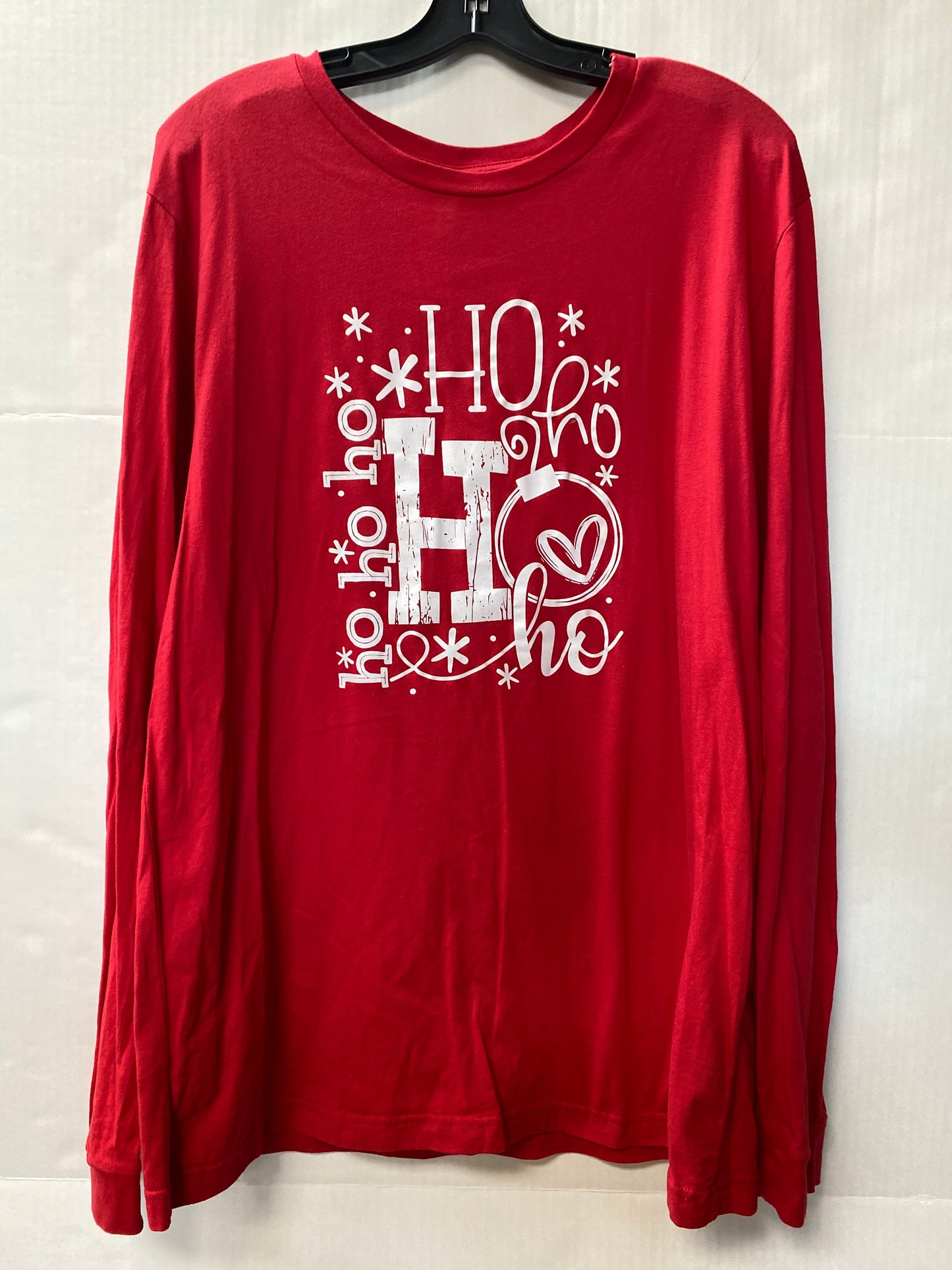 Top Long Sleeve By Bella + Canvas In Red, Size: Xl