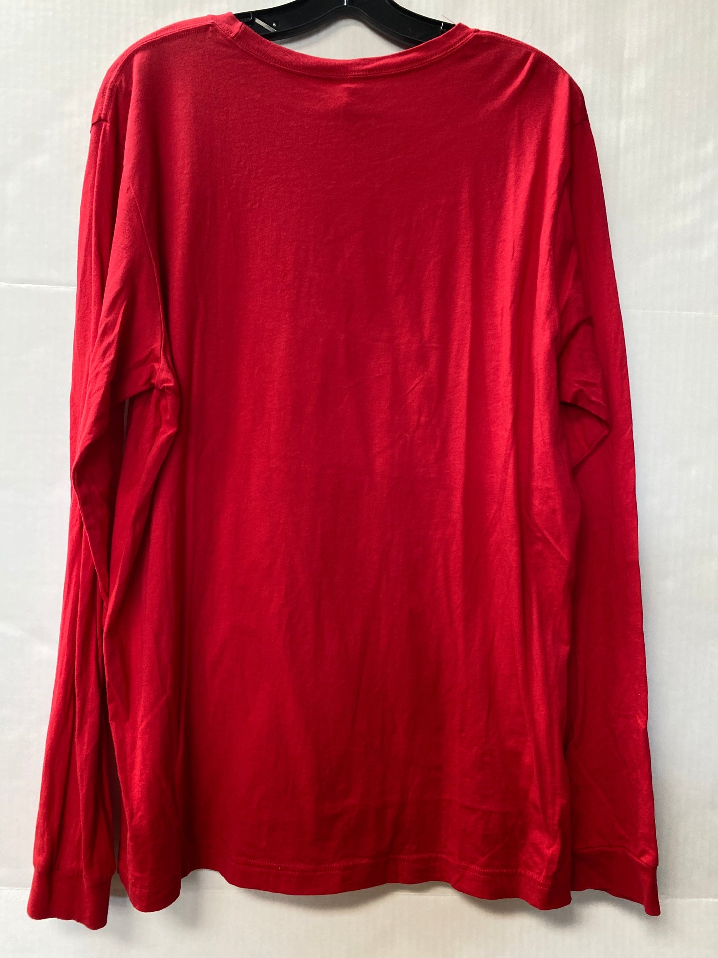 Top Long Sleeve By Bella + Canvas In Red, Size: Xl