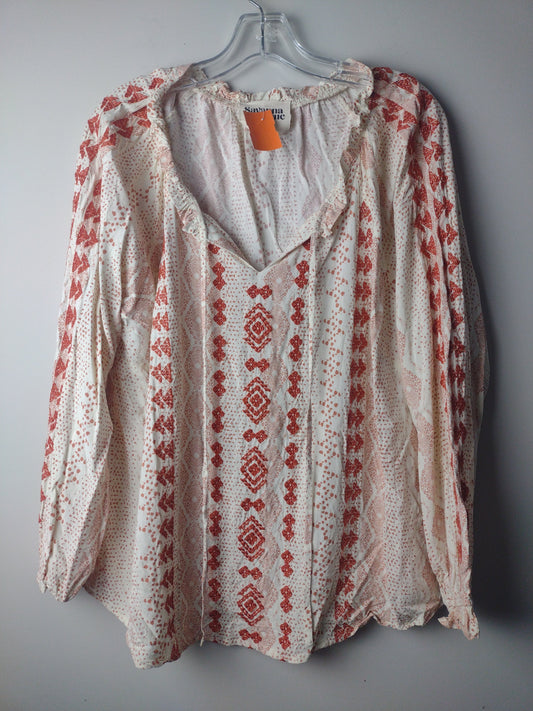 Top Long Sleeve By Savanna Jane  Size: 1x