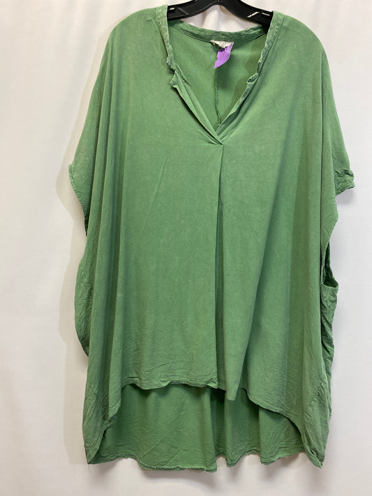 Green Top Short Sleeve Easel, Size 2x