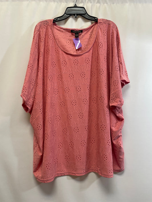 Pink Top Short Sleeve Carolyn Taylor, Size Large