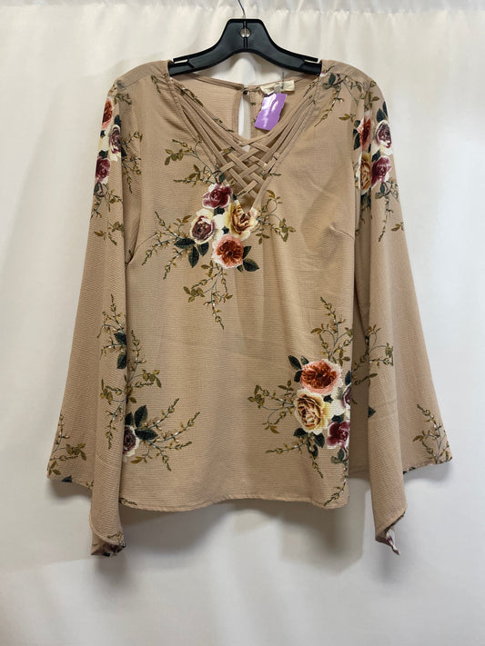 Beige Top Long Sleeve Entro, Size S