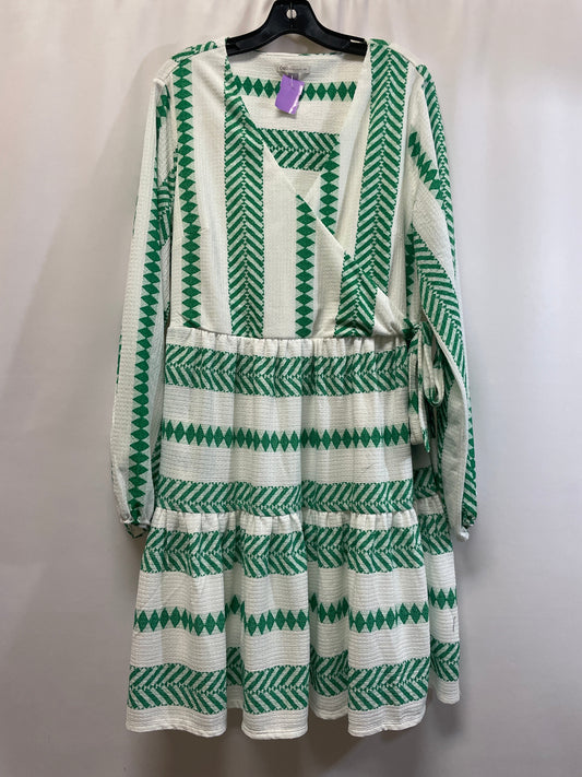 Green Dress Casual Midi Cato, Size 1x