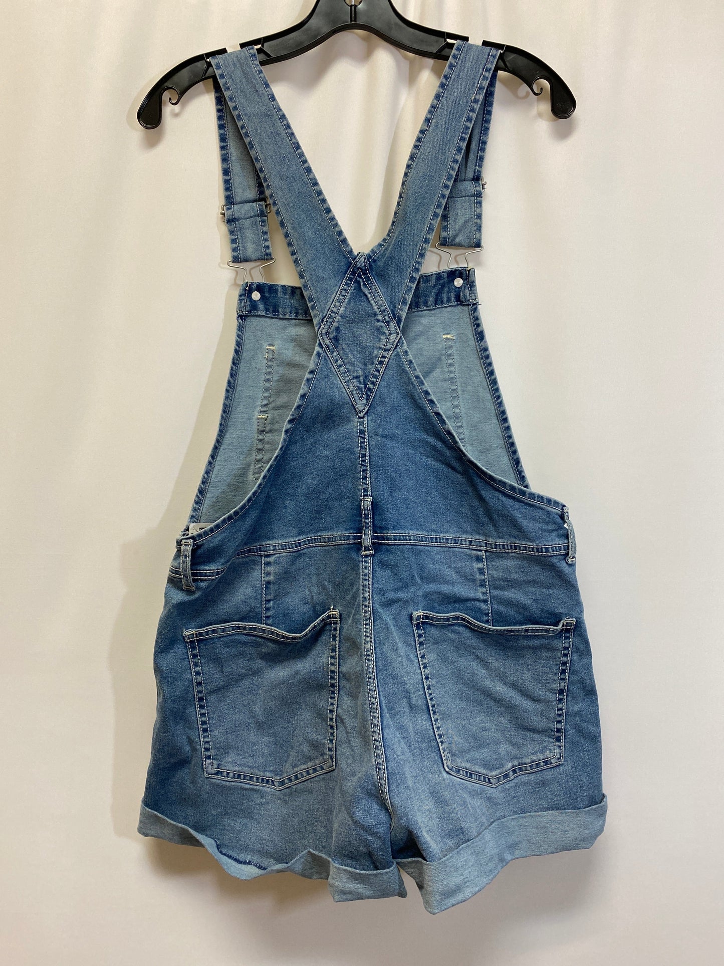 Blue Denim Shortalls No Boundaries, Size M