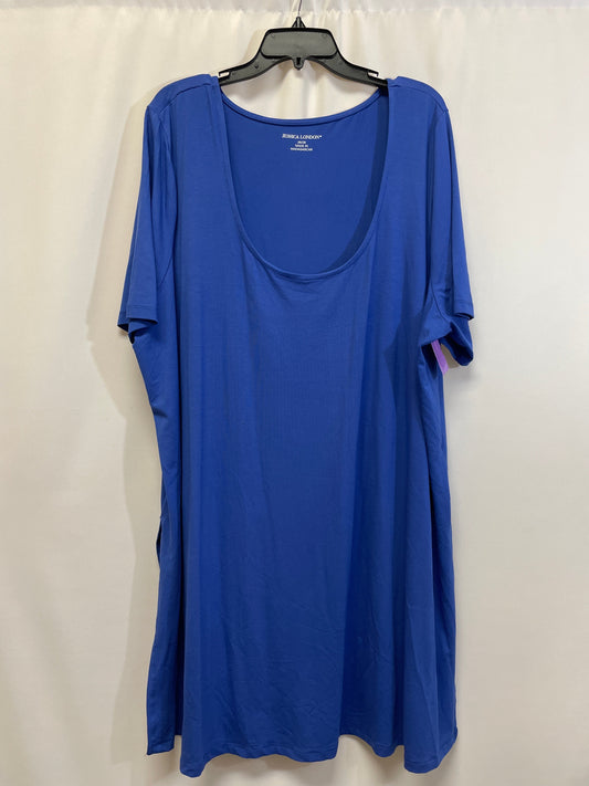 Blue Tunic Short Sleeve Jessica London, Size 4x