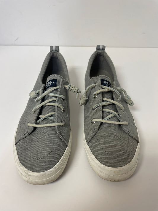 Grey Shoes Flats Sperry, Size 7.5