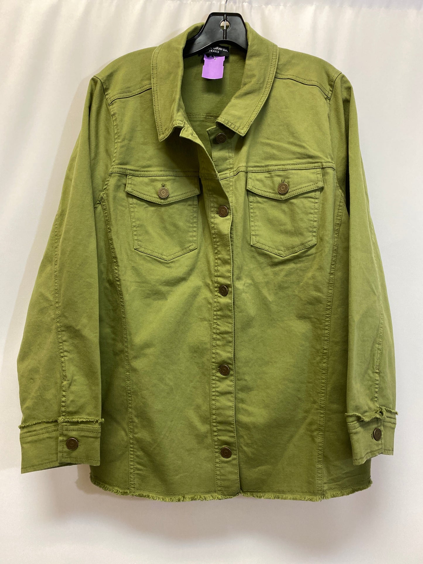 Green Jacket Denim Susan Graver, Size 2x