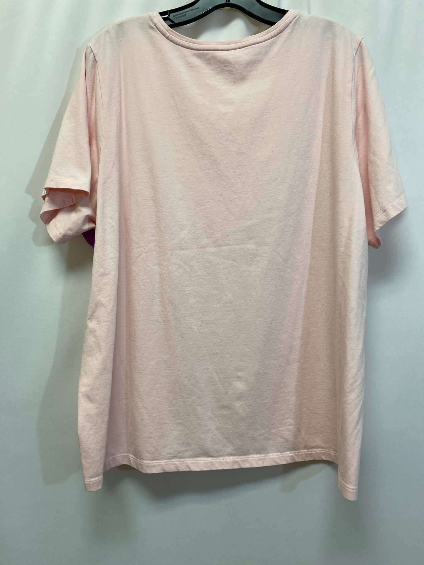 Pink Top Short Sleeve Cj Banks, Size 2x