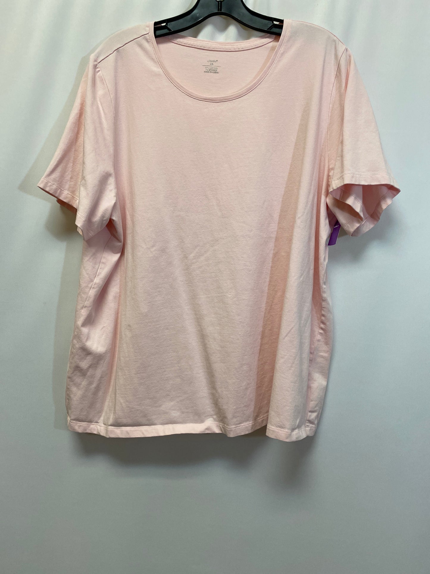 Pink Top Short Sleeve Cj Banks, Size 2x