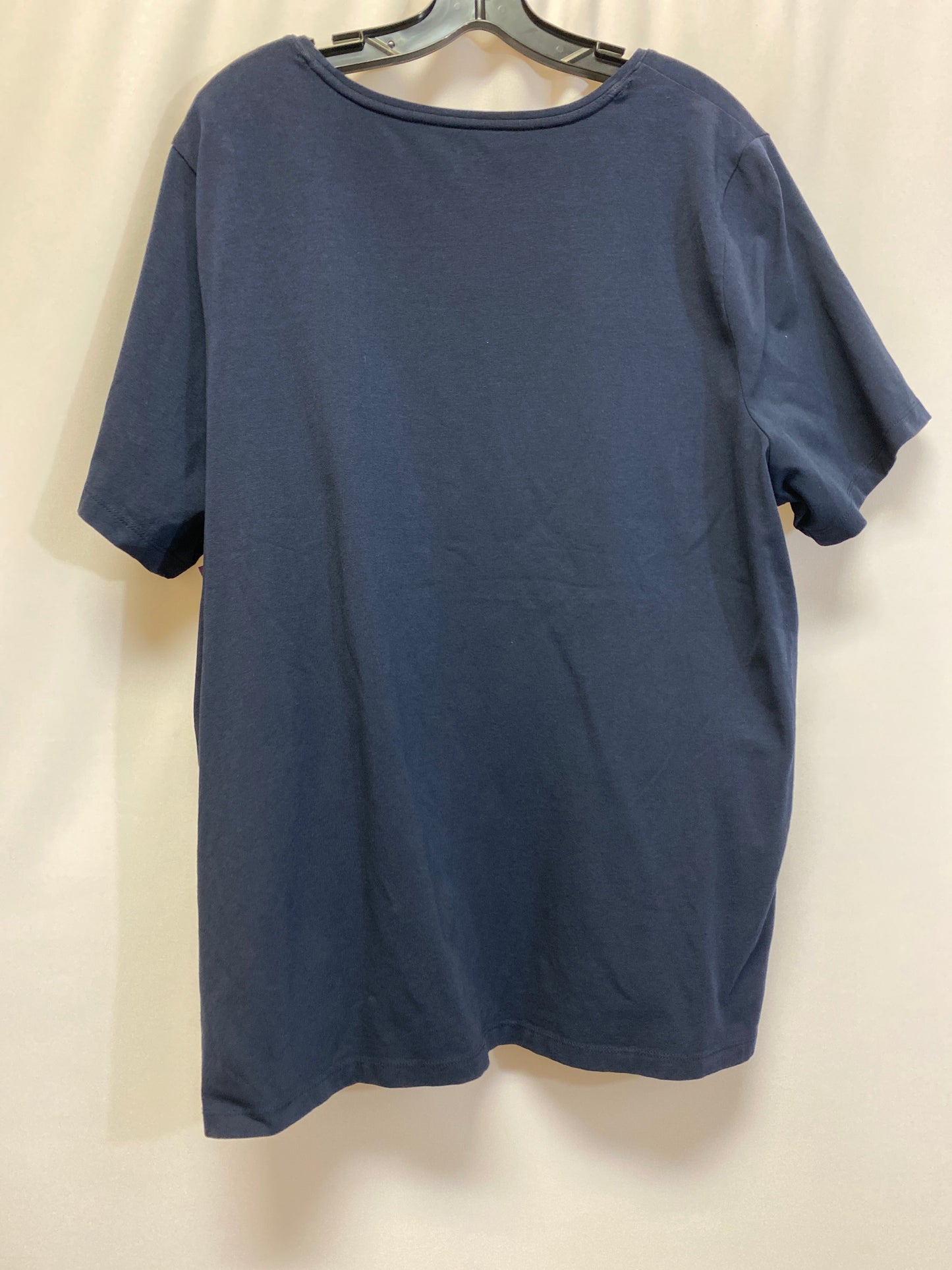 Navy Top Short Sleeve Cj Banks, Size 2x