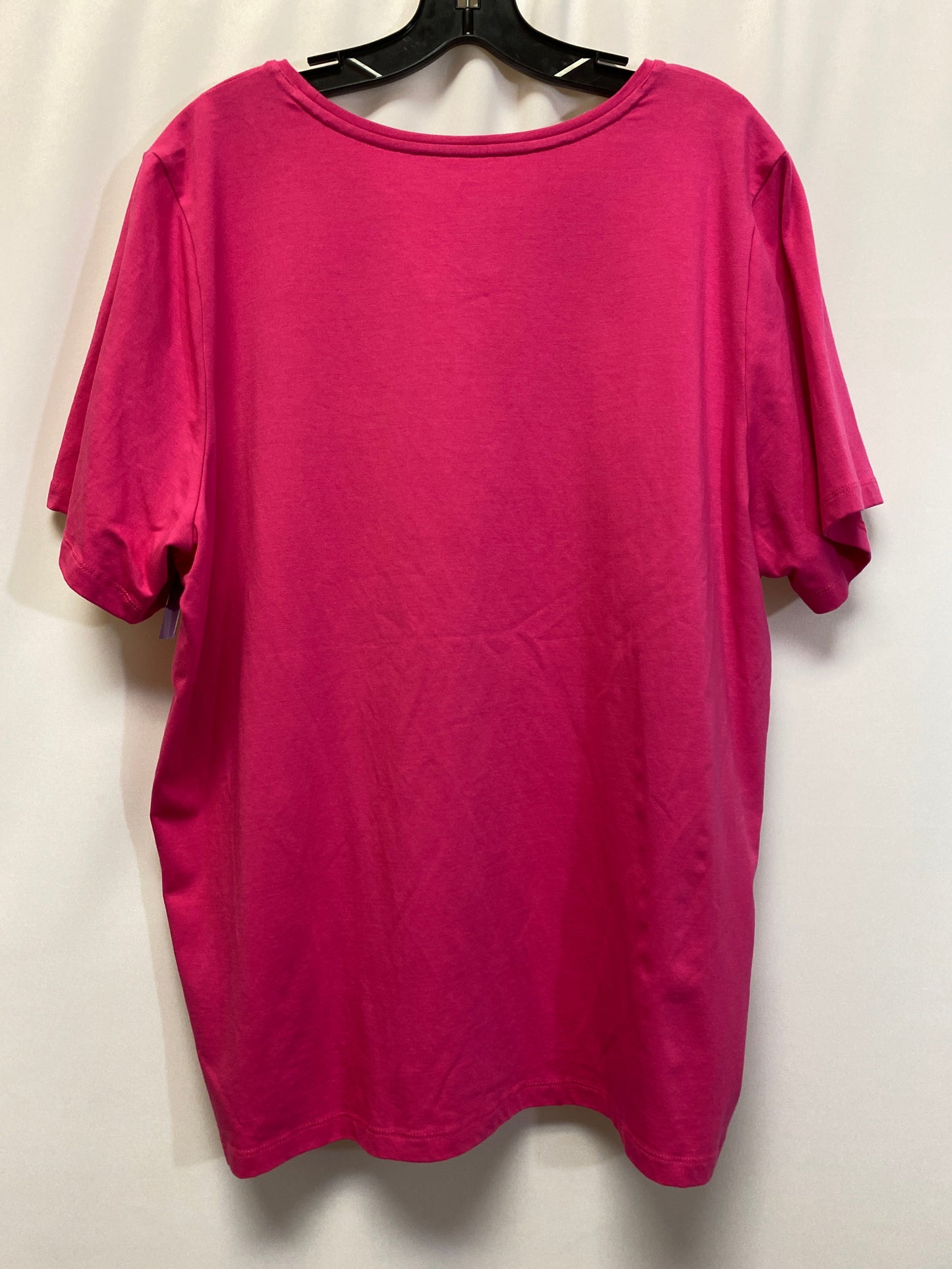 Pink Top Short Sleeve Cj Banks, Size 2x