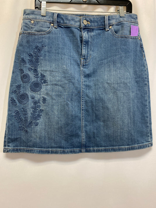 Blue Denim Skirt Midi Talbots, Size 10petite