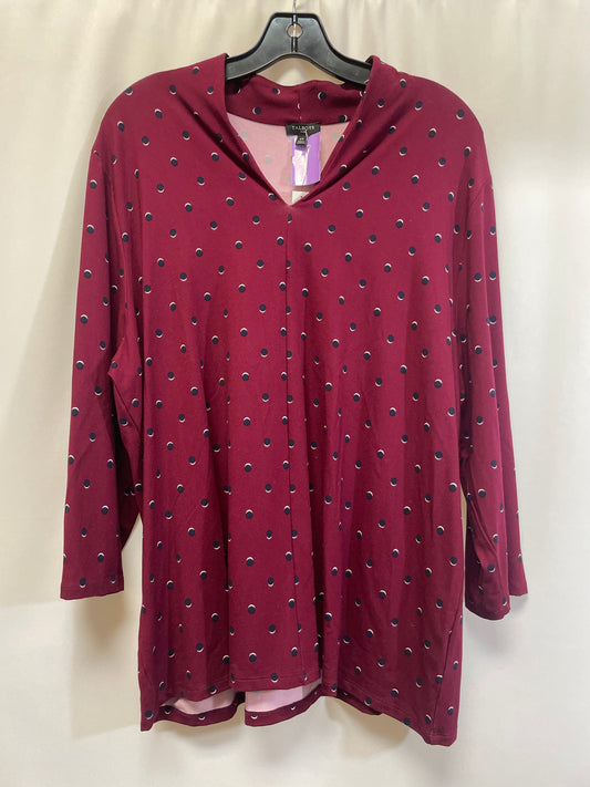 Red Top 3/4 Sleeve Talbots, Size 2x