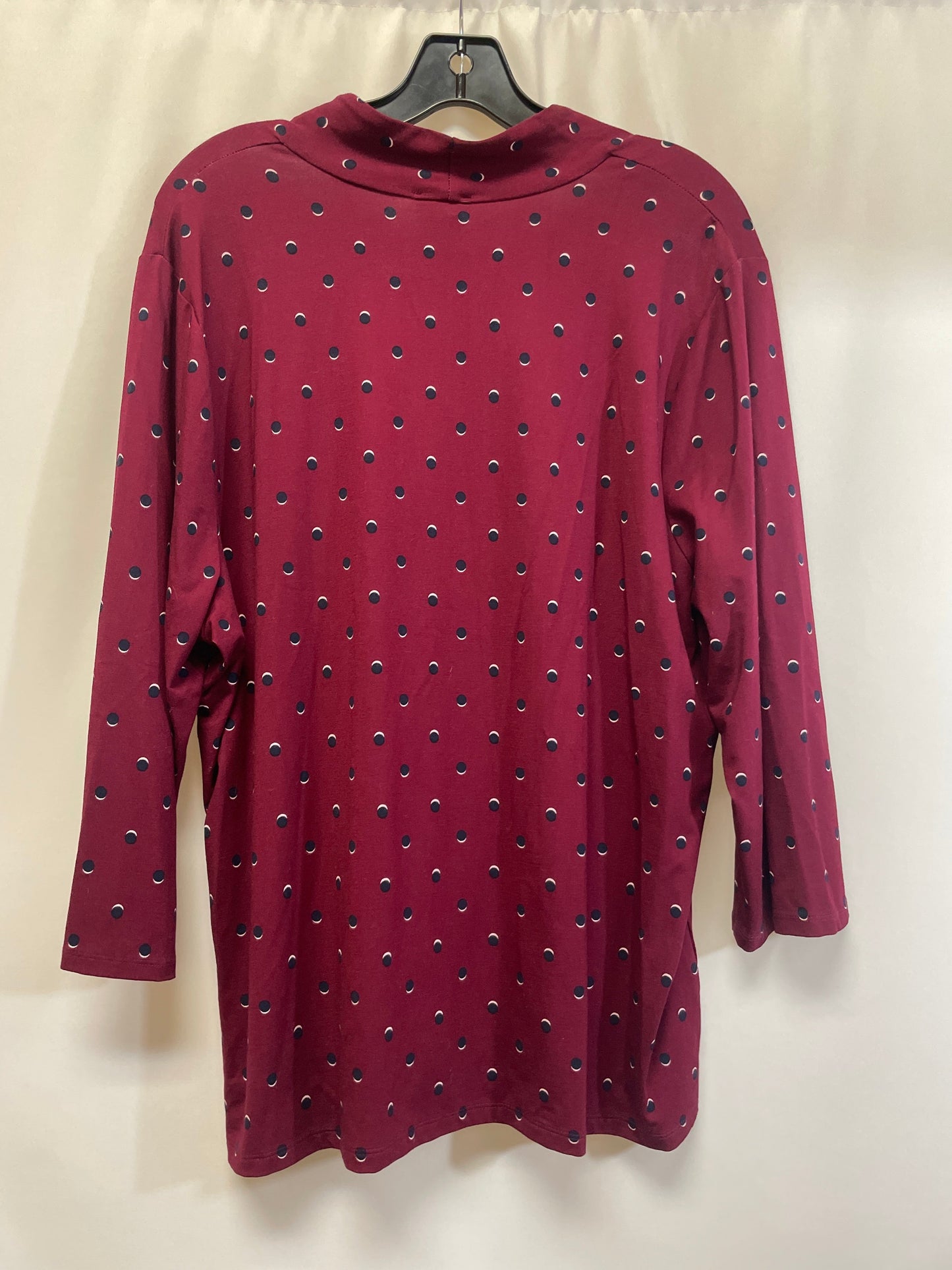 Red Top 3/4 Sleeve Talbots, Size 2x