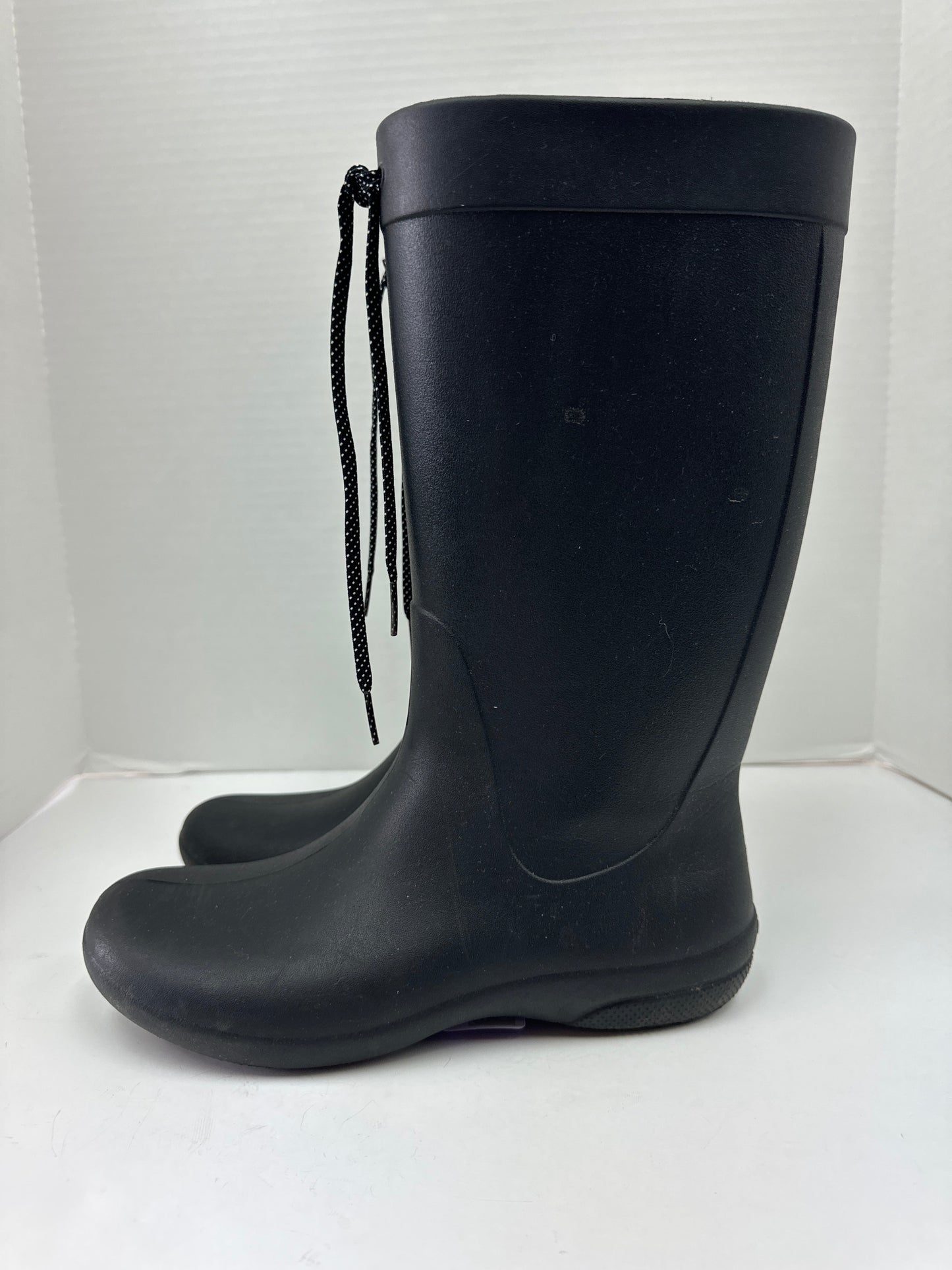 Black Boots Rain Crocs, Size 8