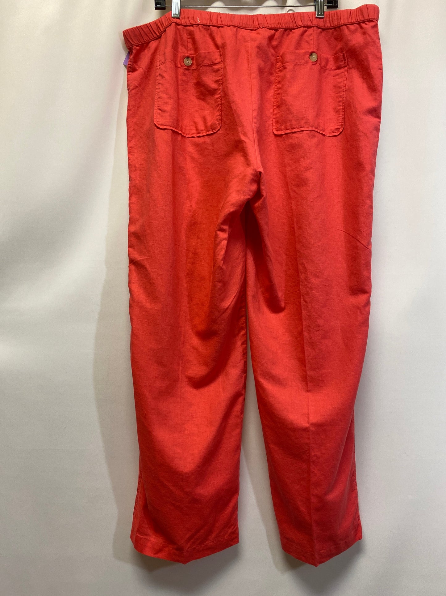 Coral Pants Linen Liz Claiborne, Size Xl