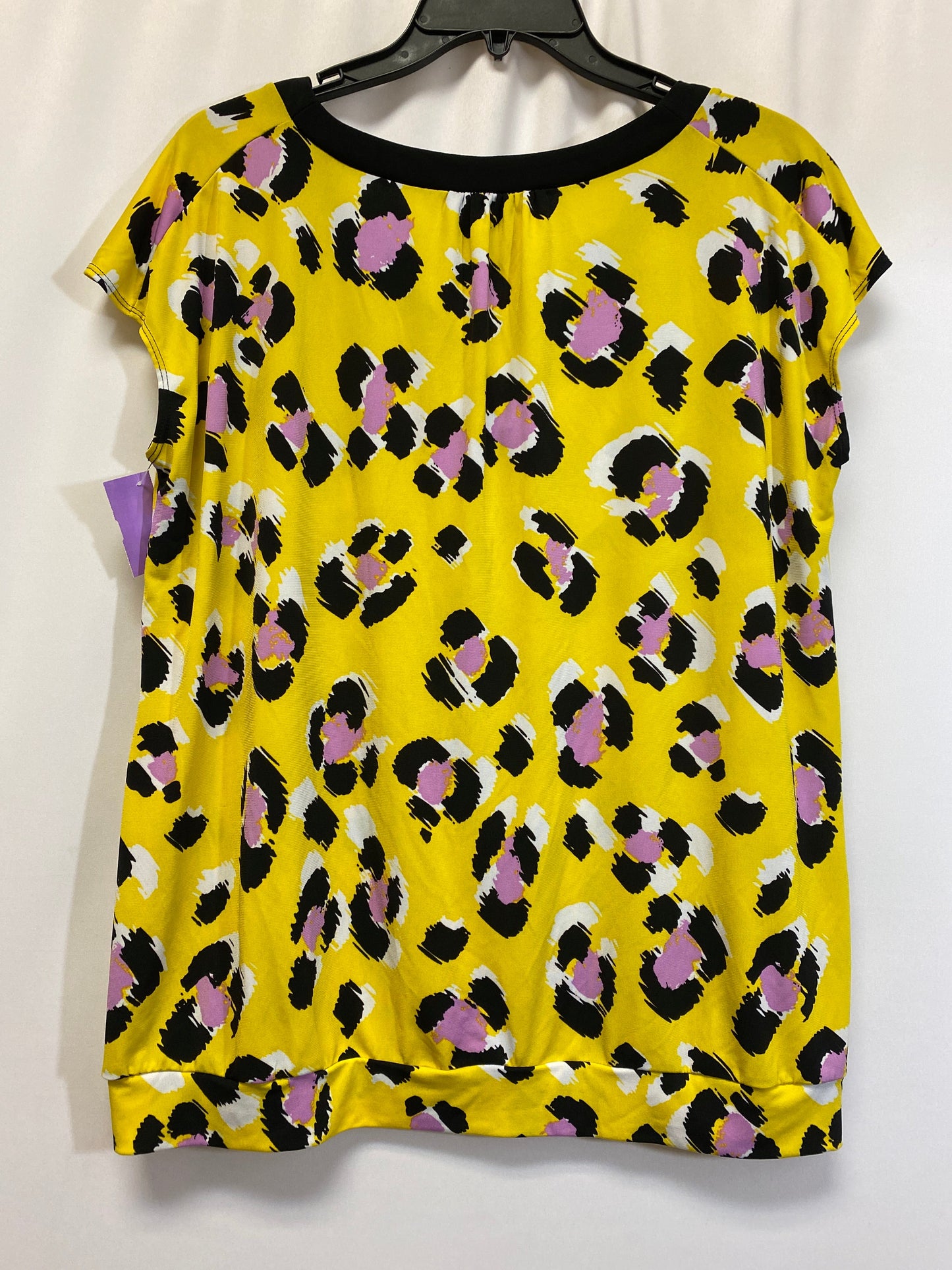 Yellow Top Short Sleeve Worthington, Size Xl