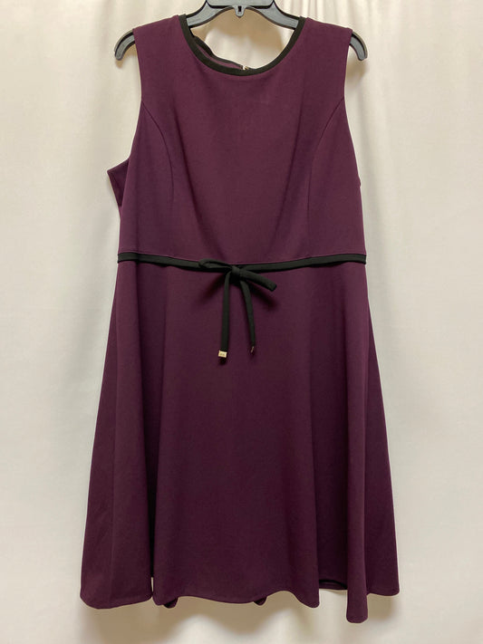 Purple Dress Casual Midi Tommy Hilfiger, Size Xl