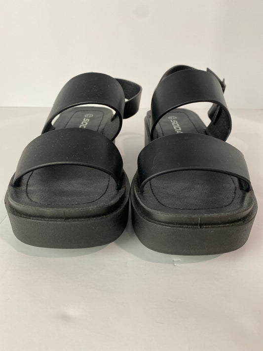 Black Sandals Flats Soda, Size 7.5
