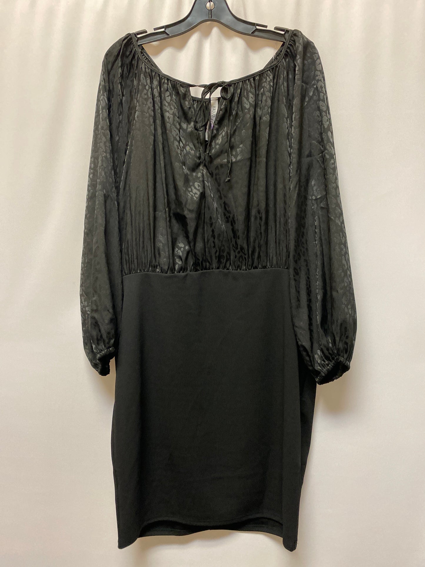 Black Dress Casual Midi Clothes Mentor, Size 2x