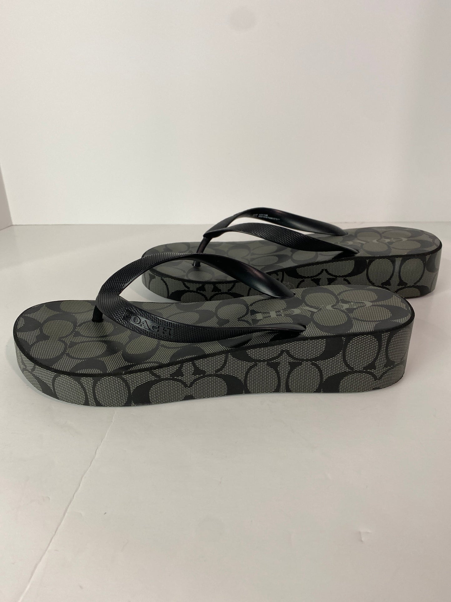 Black Sandals Designer Coach, Size 10