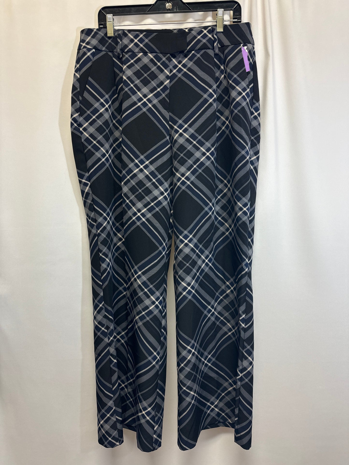 Black & Blue Pants Wide Leg Cato, Size 14